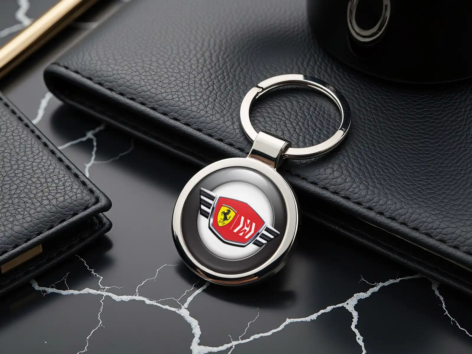 Ferrari Llavero Personalizado Logo Premium